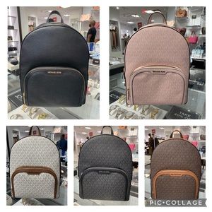 Michael Kors Jaycee Large Backpack Brown MK Signature